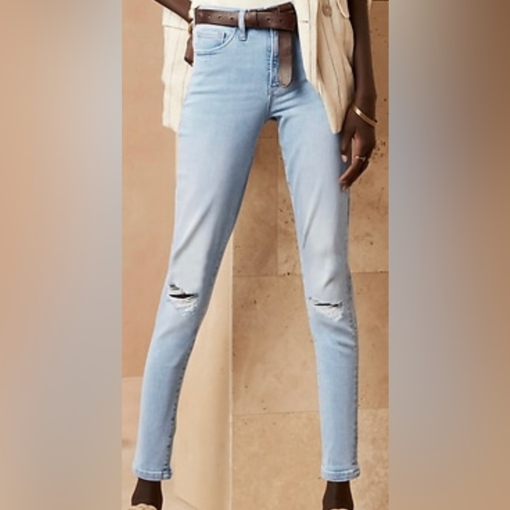 NWT Banana Republic High-Rise Skinny Ankle‎ Light Wash Jeans Size 26